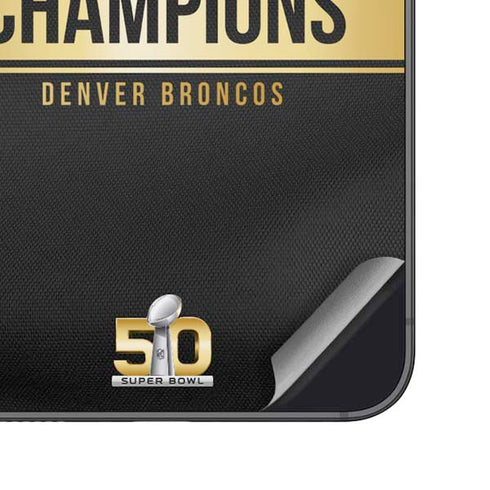 NFL Denver Broncos Super Bowl 50 Champions Black Galaxy S25 Skin